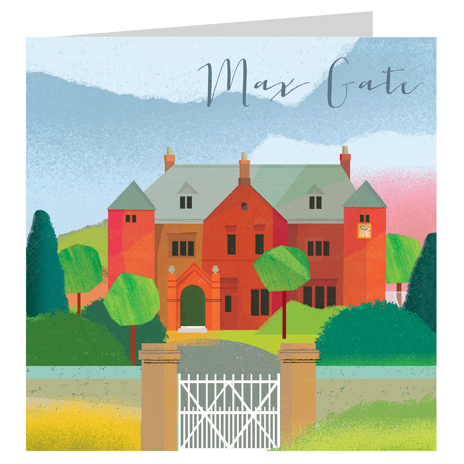 NT04 max gate house greetings card