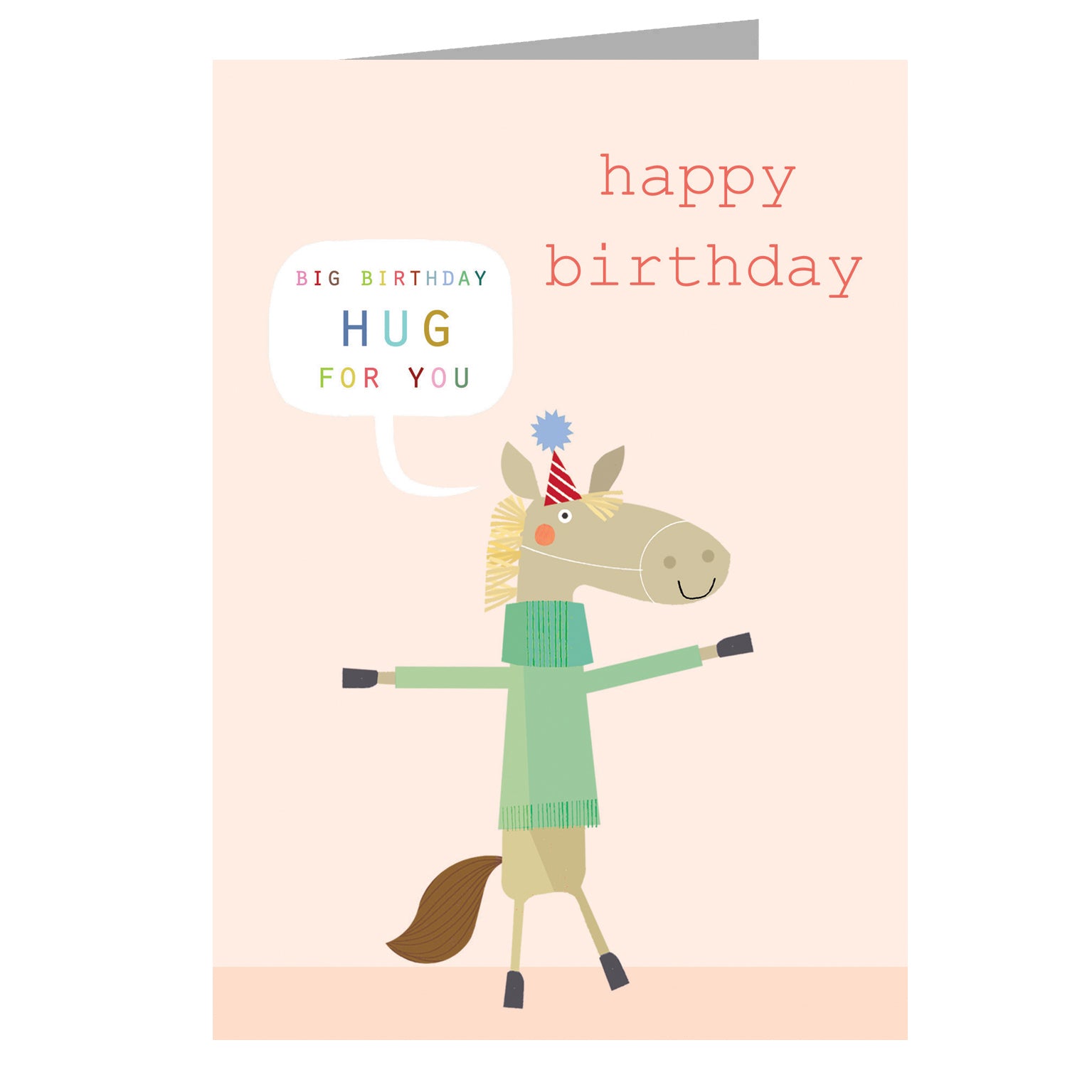 PA03 horse happy birthday card