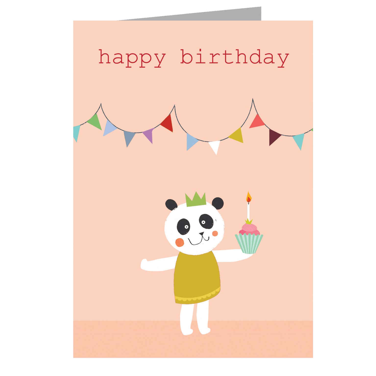 PA07 panda happy birthday card