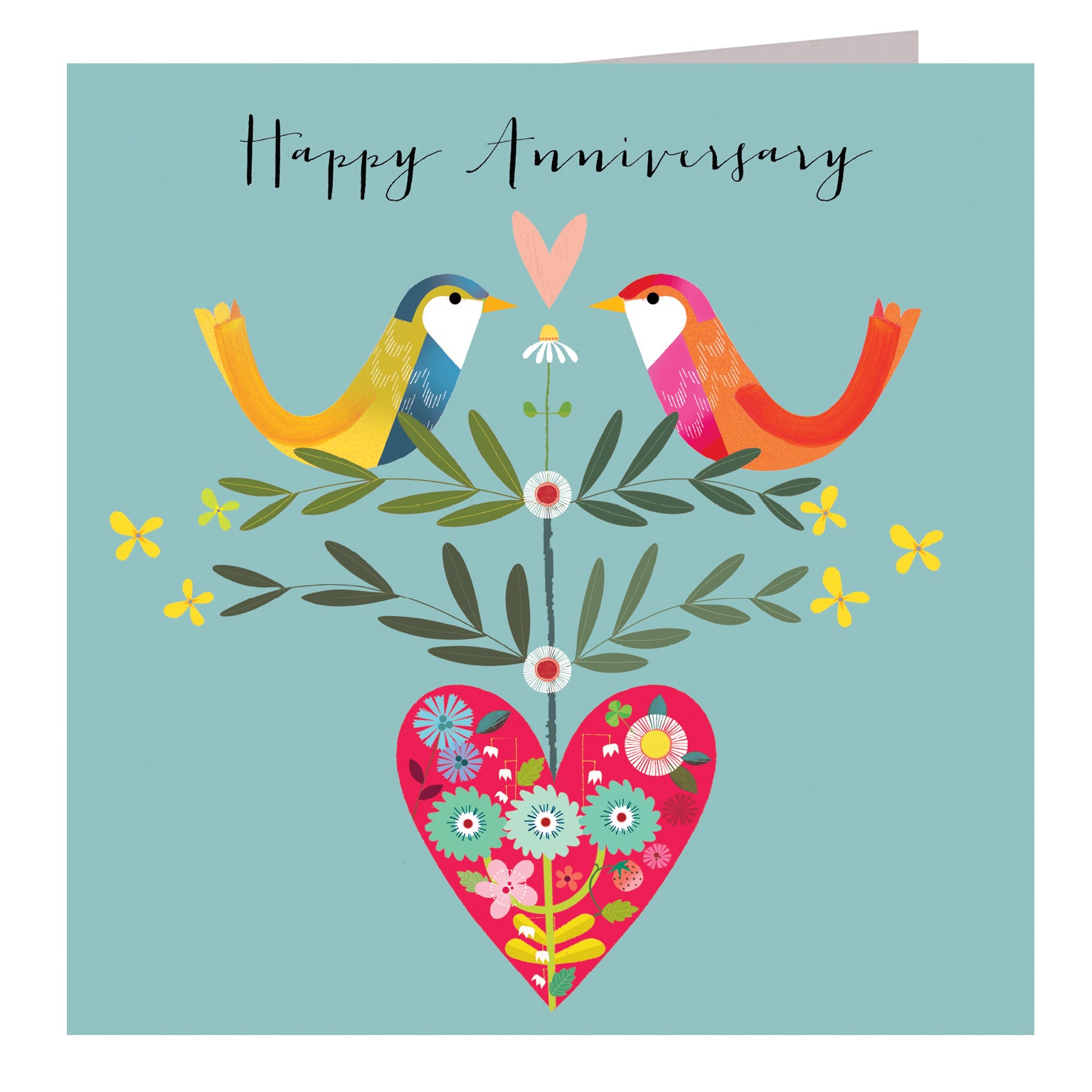 FK02 silver foiled anniversary card