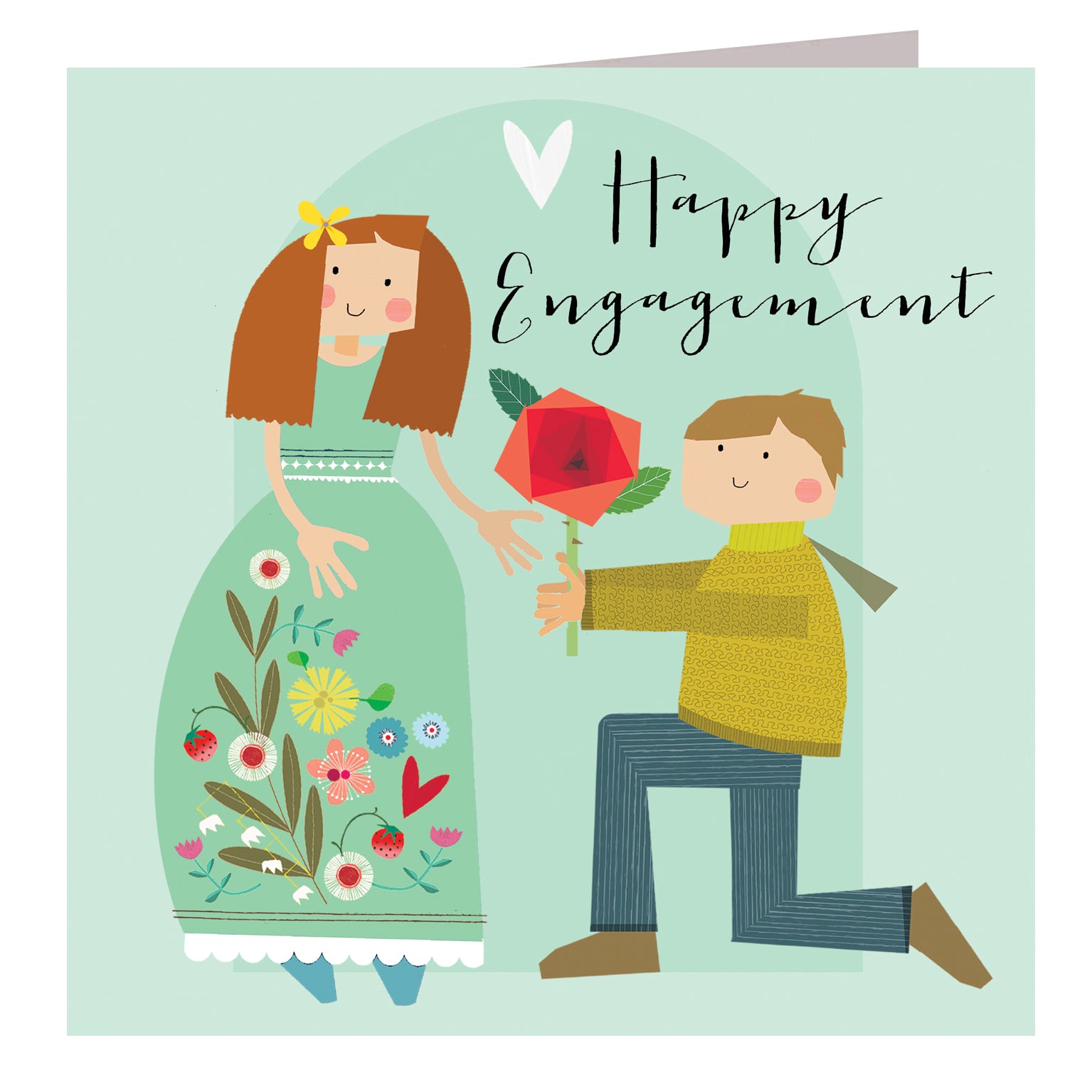 FK08 silver foiled engagement card