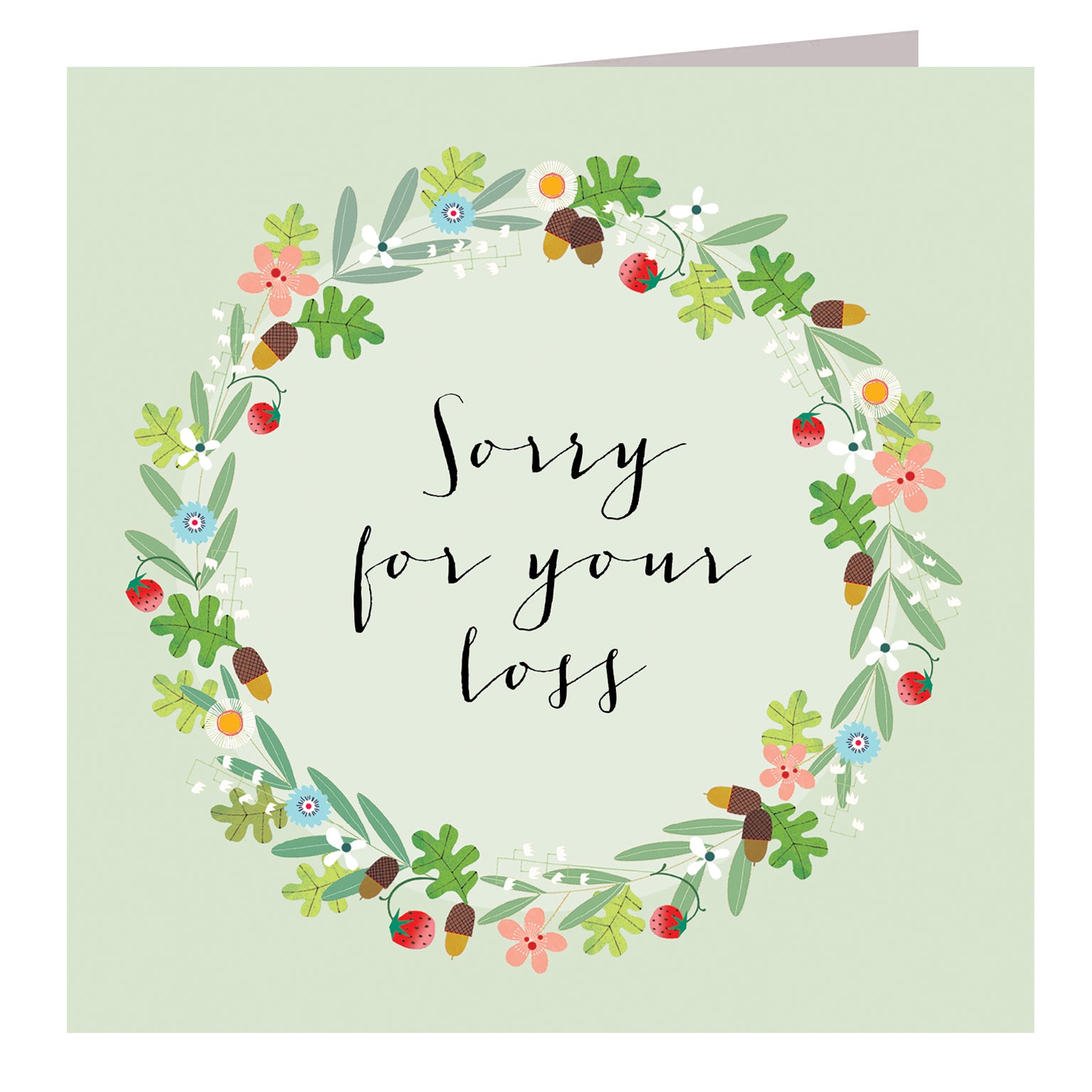 FK09 silver foiled sorry for your loss card