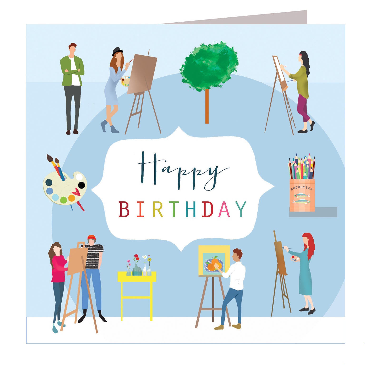 HBG02 artist happy birthday card