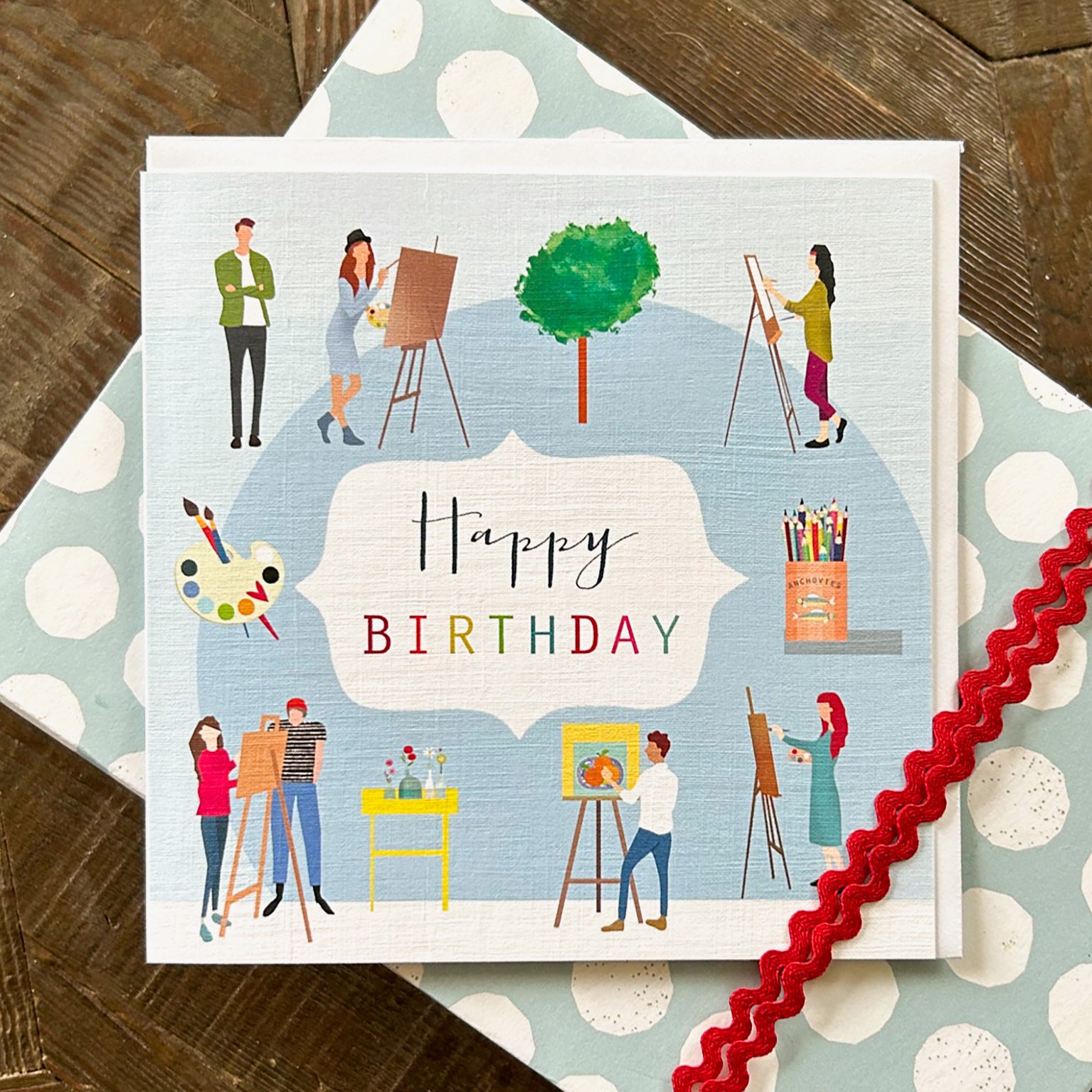 HBG02 artist happy birthday card