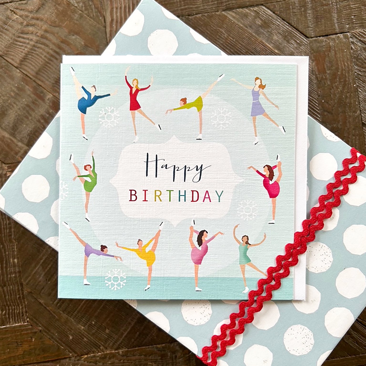 HBG03 ice skating birthday card
