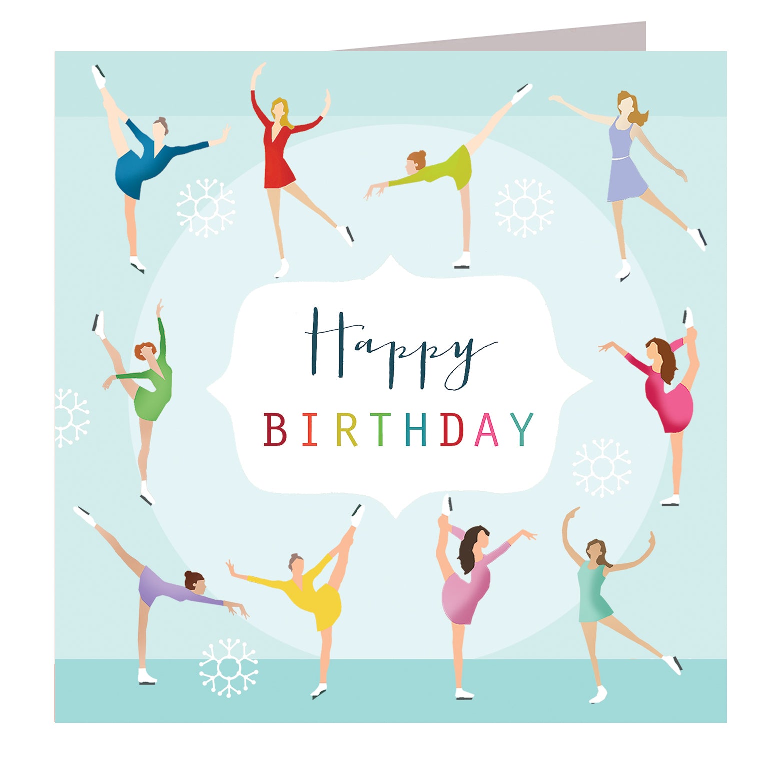HBG03 ice skating birthday card