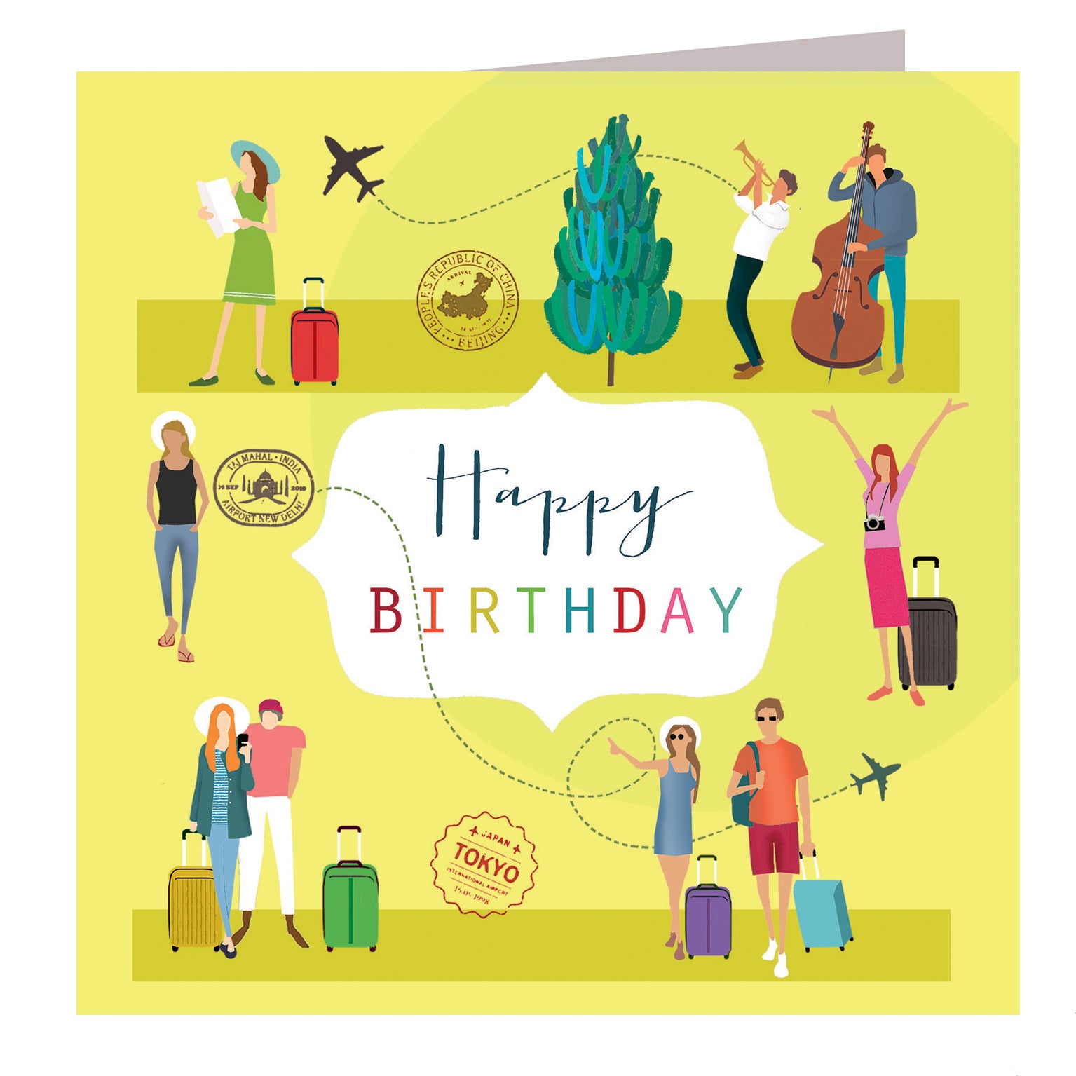 HBG04 travels happy birthday card