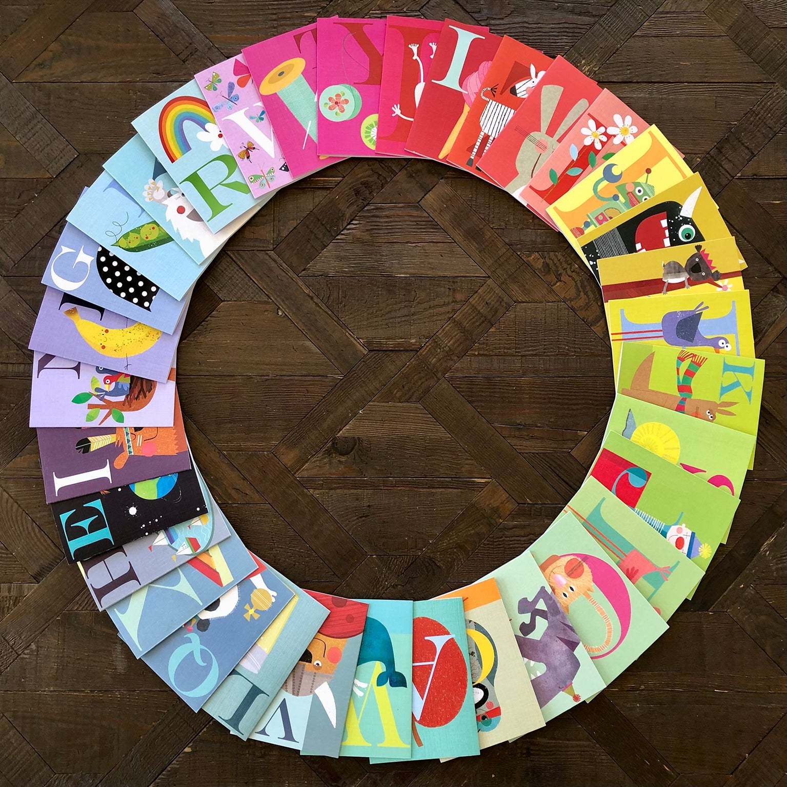 LTWPC alphabet greetings card pack