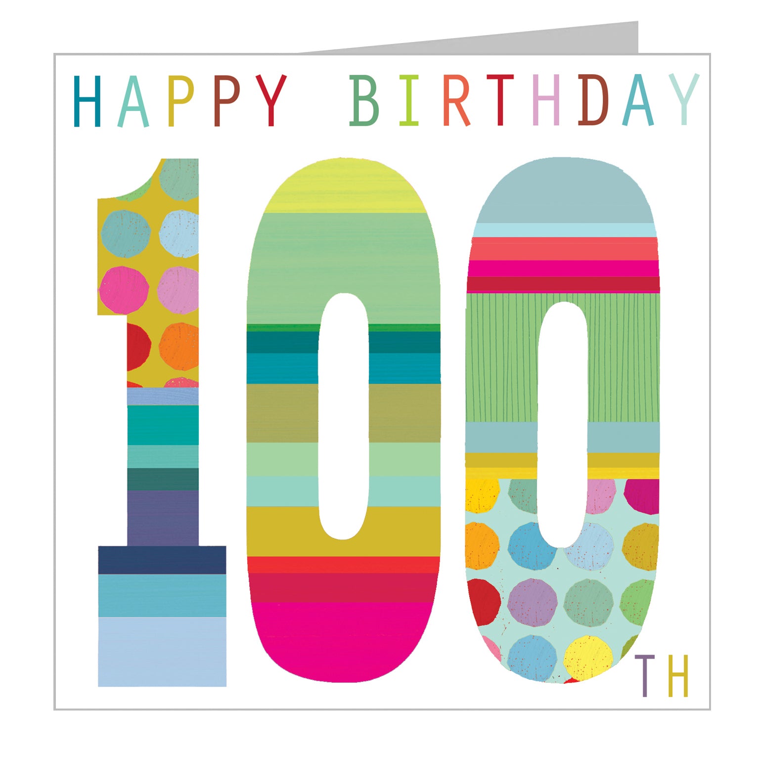 NO100 one hundred birthday card