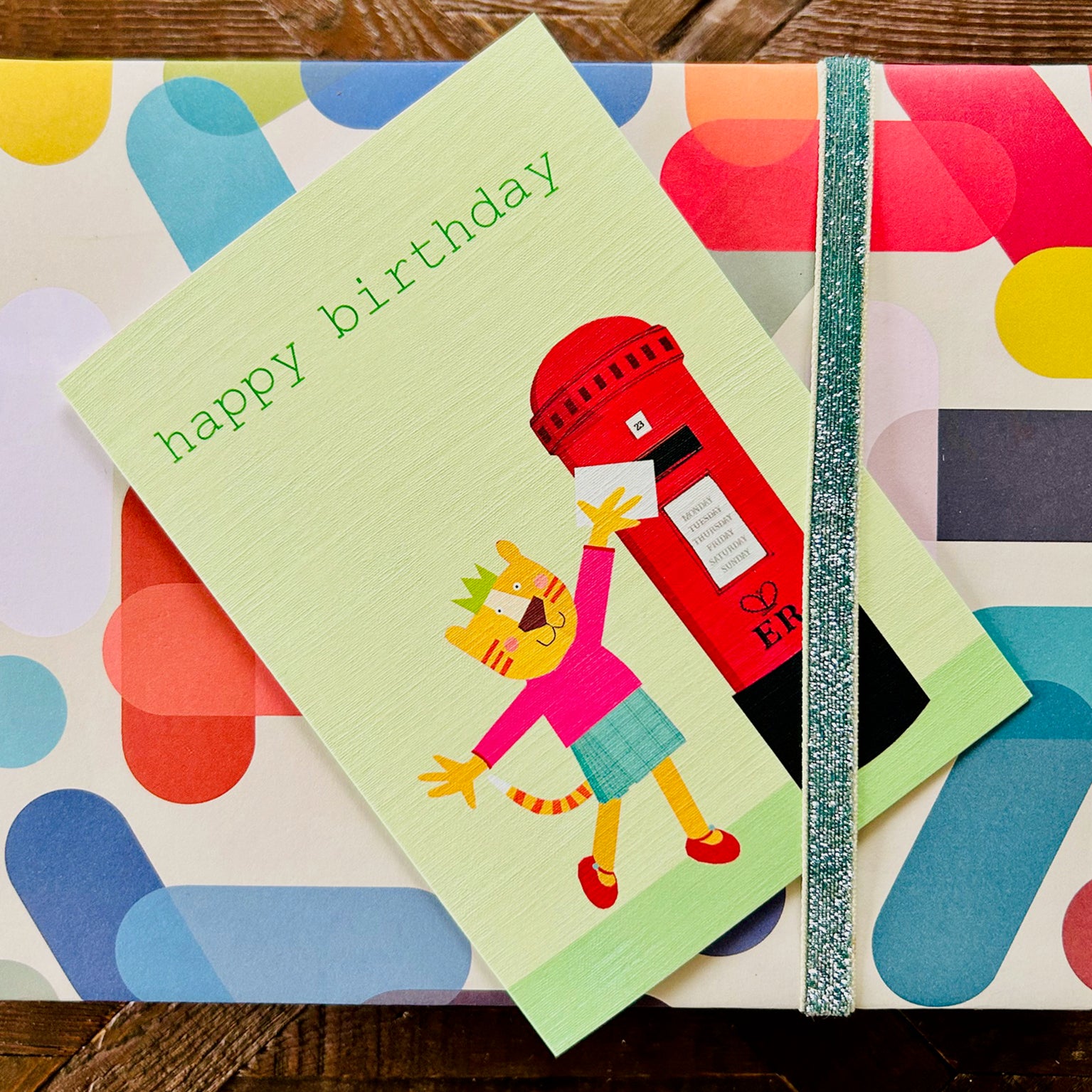 PA09 tiger happy birthday card