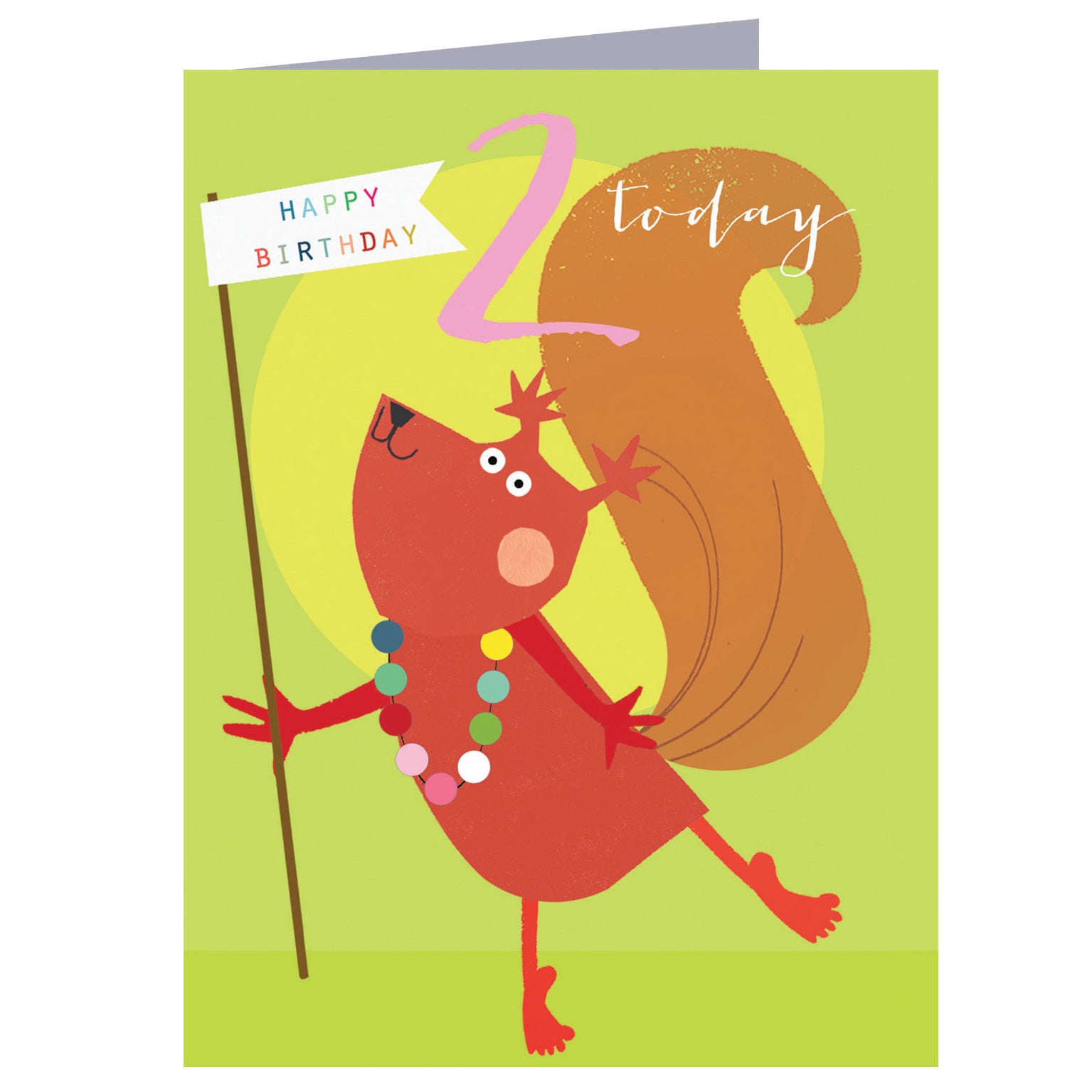 TNA07 mini squirrel 2nd birthday card