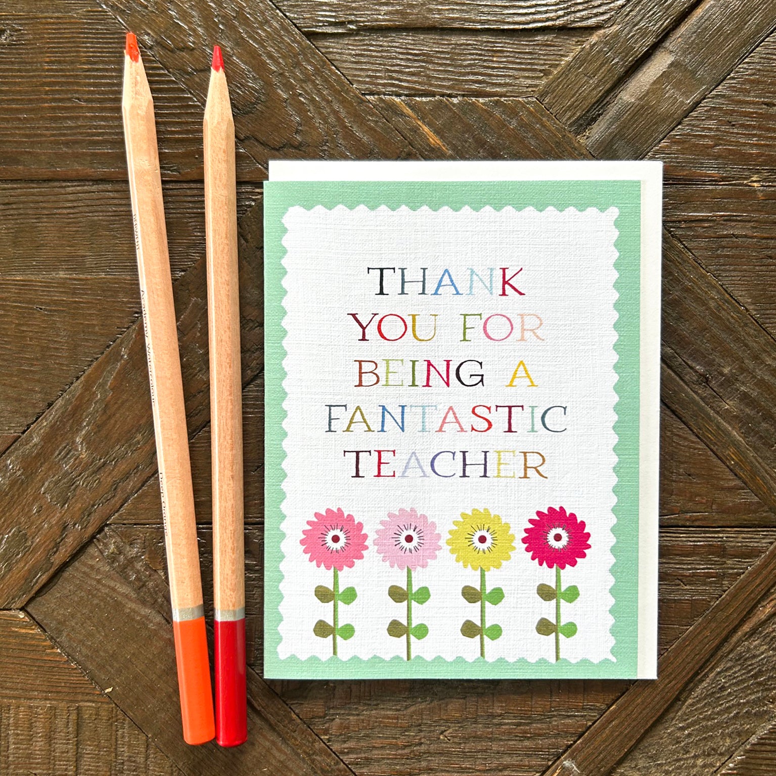TW653 mini thank you teacher flower card