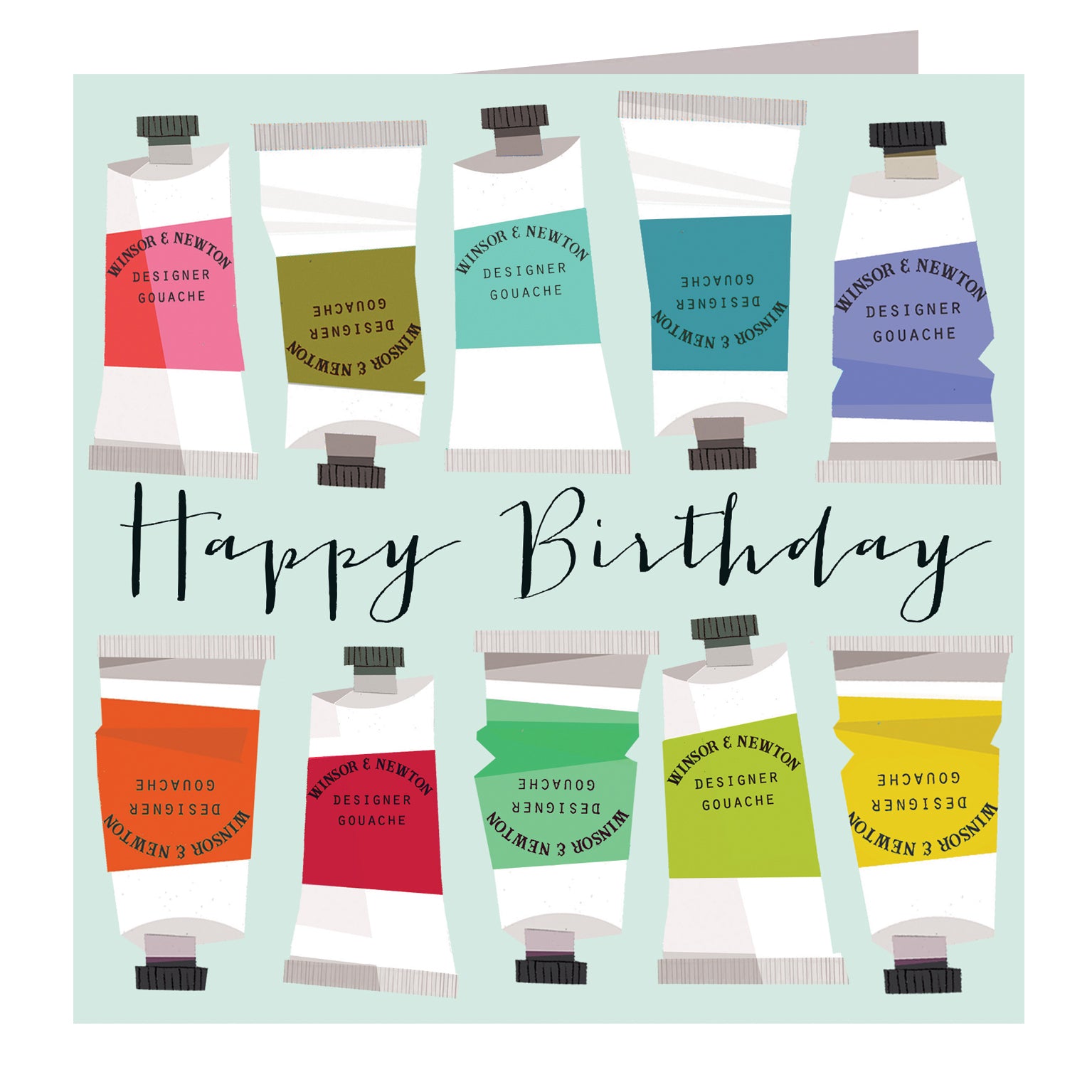 WO91 paint tubes birthday card