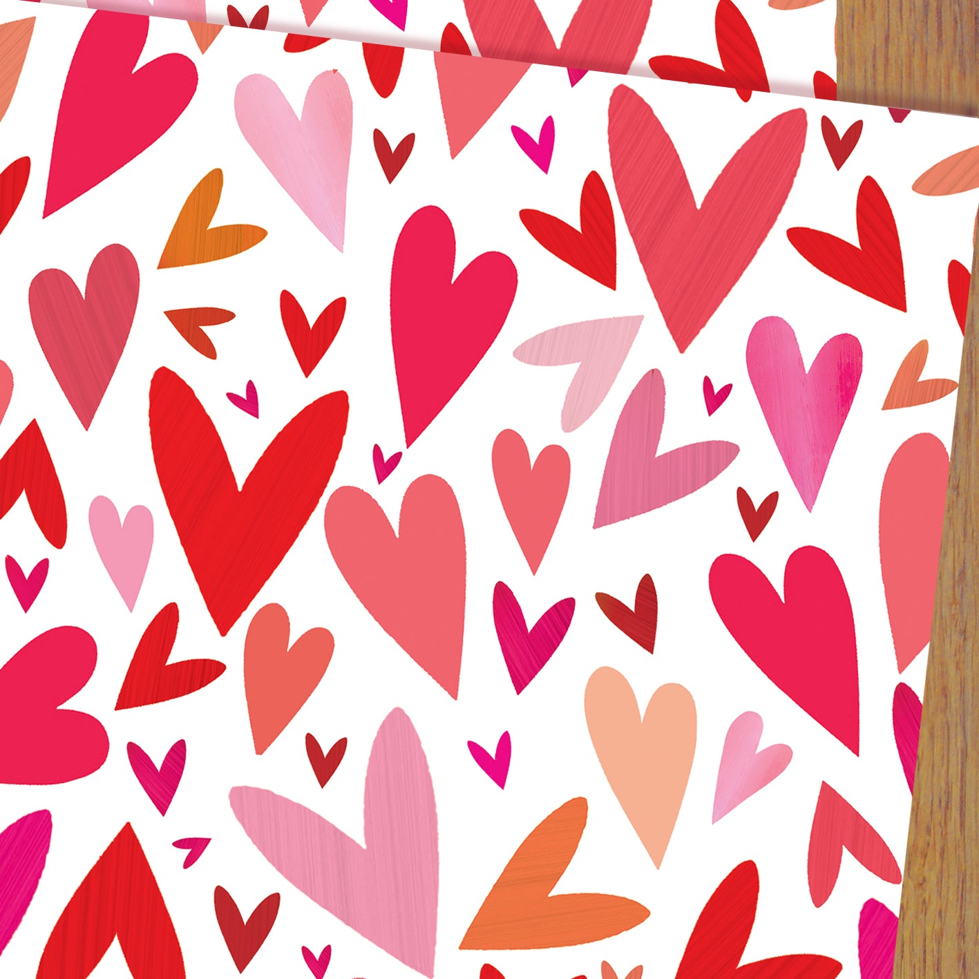 WP139 red hearts wrapping paper