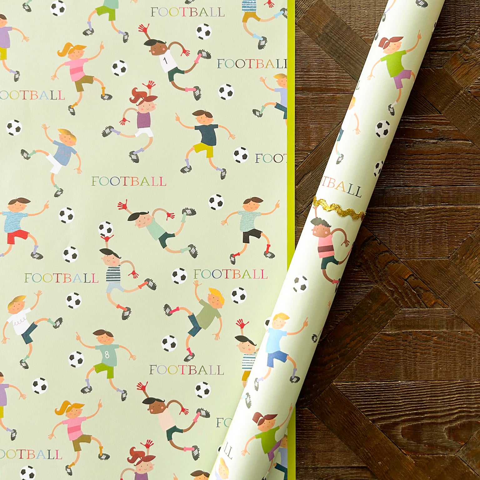 WP44 football wrapping paper