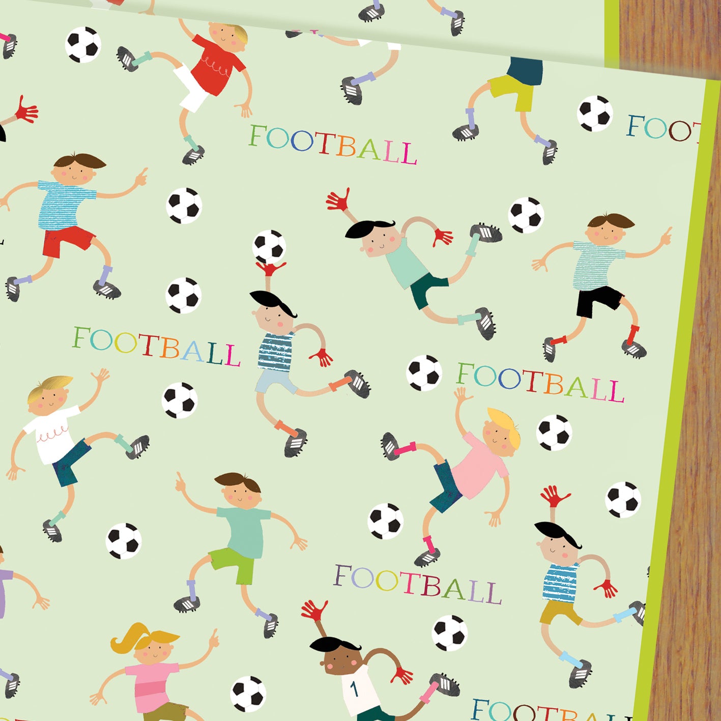 WP44 football wrapping paper